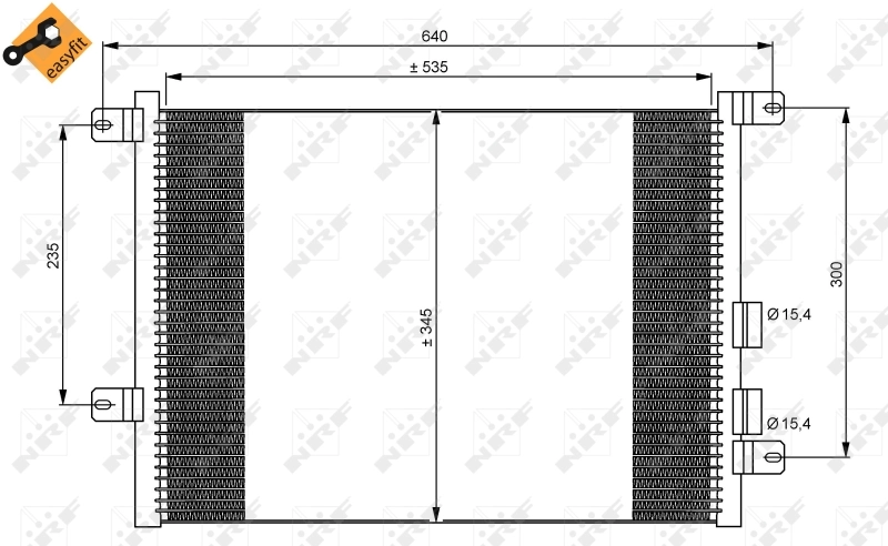 Радіатор охолодження кондиціонера NRF 35590