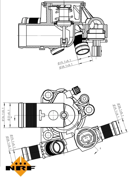 Корпус термостата 725051 NRF