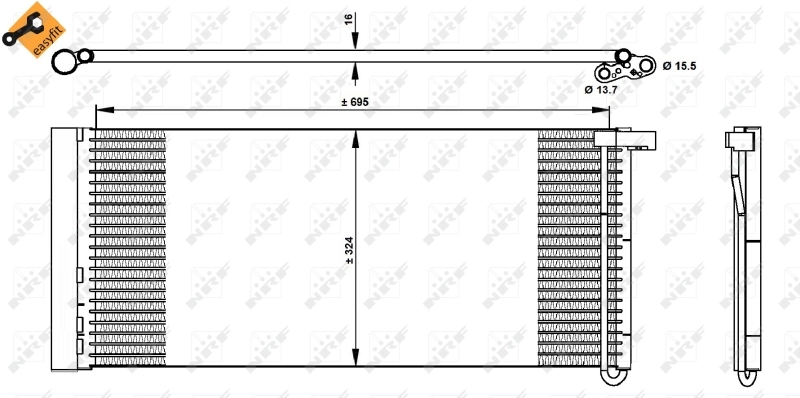 Купити 58F1K8C1 Polcar Радіатор системи охолодження кондиціонера