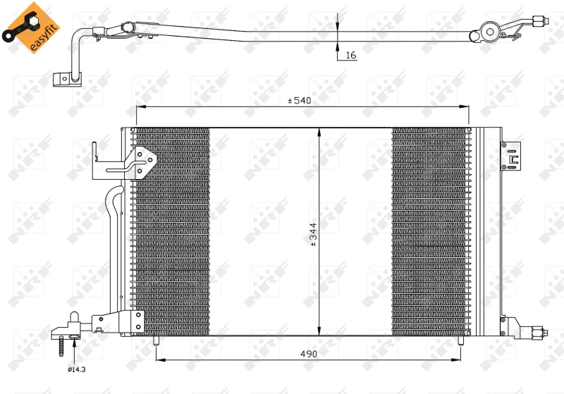 Радіатор охолодження кондиціонера Polcar 2326K8C1S