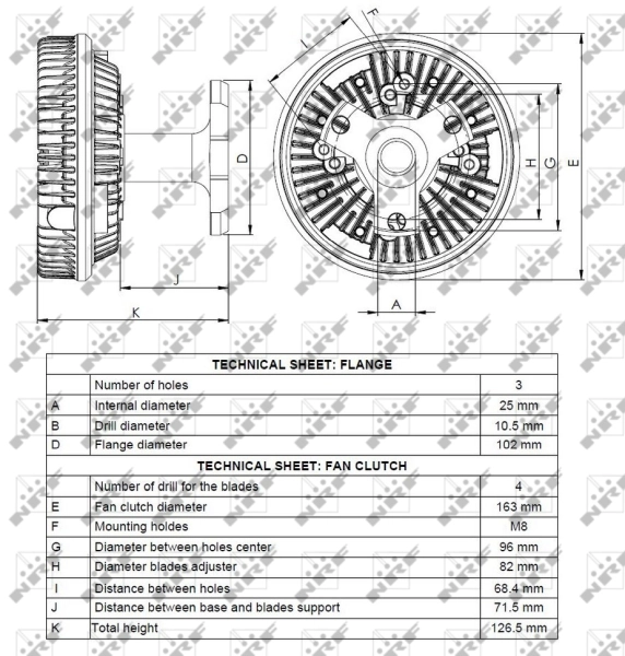 Купити 49078 NRF Муфта вязкостная системи охолодження