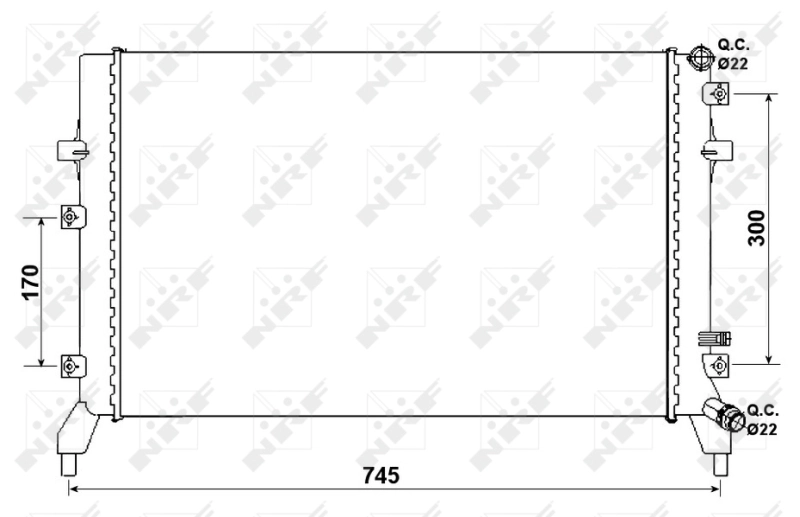Радіатор 53884 NRF