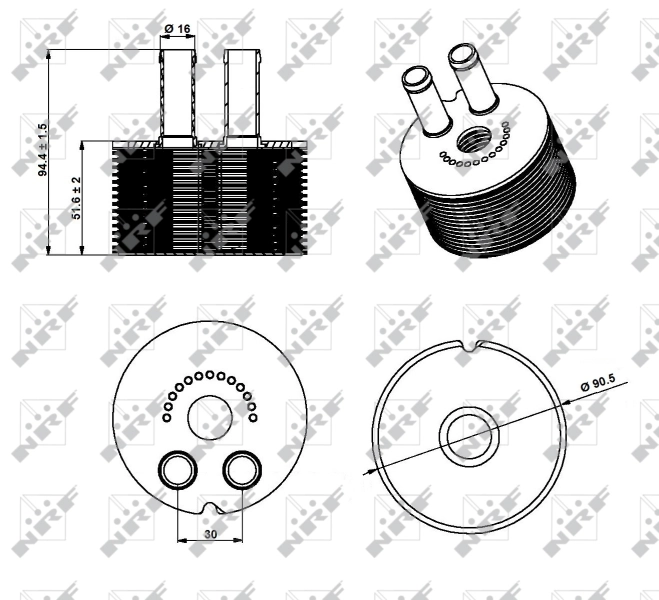 Корпус масляного фільтра NRF 31336