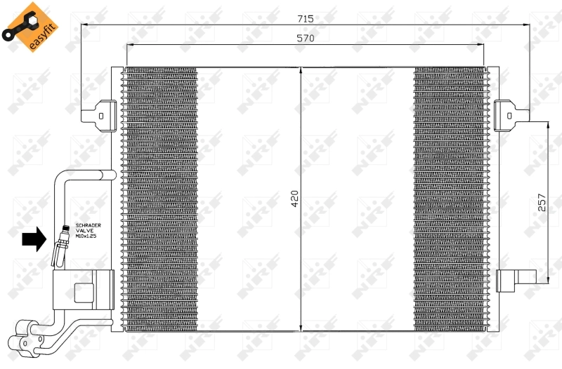 Купити 35359 NRF Радіатор системи охолодження кондиціонера