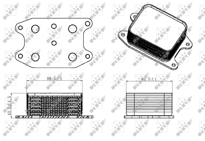 Масляний радіатор охолодження рідини АКПП NRF 31329