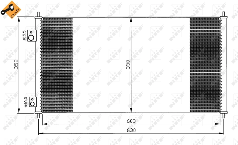 Конденсатор кондиціонера NRF 35663 ціна, від 62.93 USD
