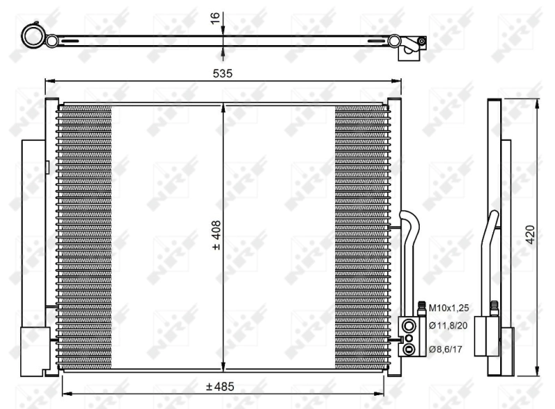 Конденсатор кондиціонера General Motors 39032300 ціна, від 105.73 USD