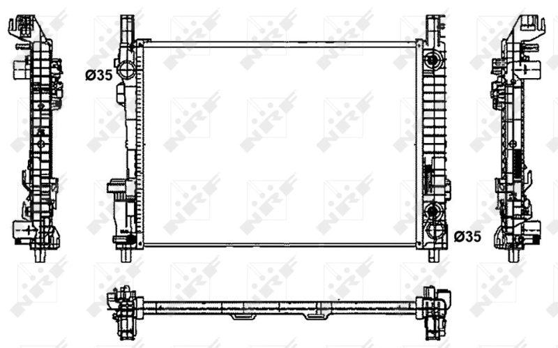 Купити 53800 NRF Радіатор двигуна