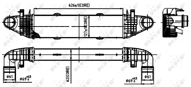 Купити 5070J83 Polcar Радіатор интеркуллера