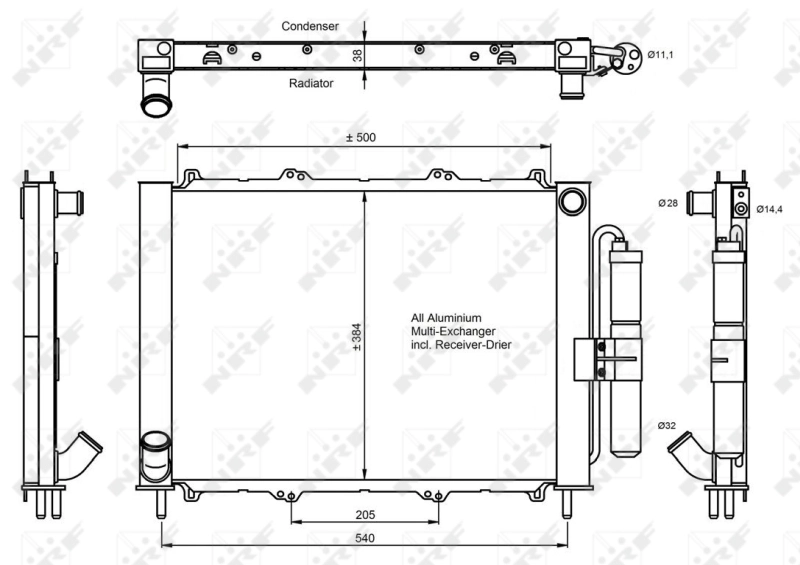 Конденсатор кондиціонера Kraft 1555206 ціна, від 161.04 USD