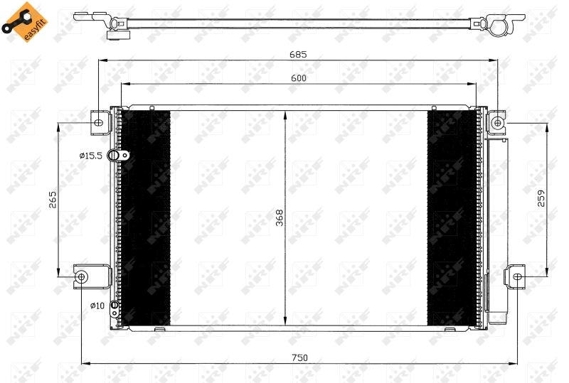 Купити 35628 NRF Радіатор системи охолодження кондиціонера