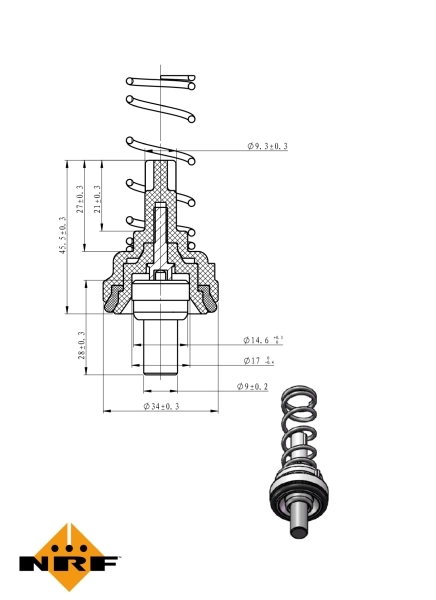 Купити TE0347 Magneti Marelli Термостат в корпусі
