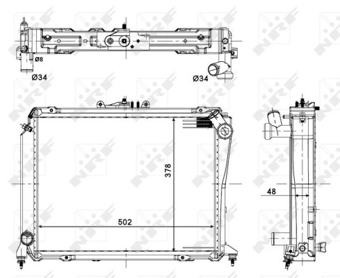 Радіатор 164005B741 Toyota