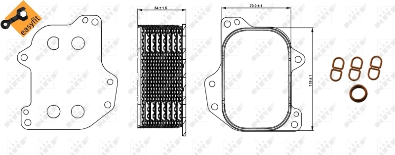 Радіатор масляний Polcar 69C1L81 ціна, від 19.00 USD