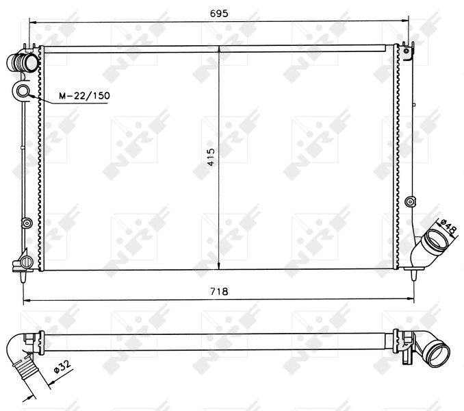 Купити 58019 NRF Радіатор двигуна