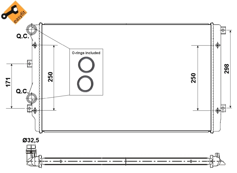 Радіатор охолодження NRF 53406