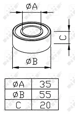 Купити 2TS2DF0719LLX2 NTN Підшипник кондиціонера
