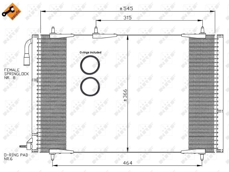 Конденсатор кондиціонера NRF 35836 ціна, від 59.06 USD
