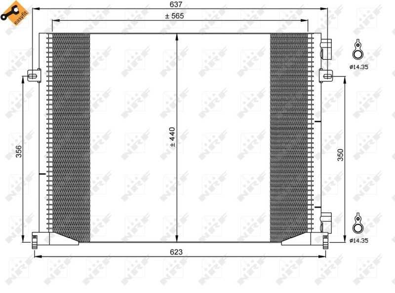 Конденсатор кондиціонера NRF 35482 ціна, від 92.92 USD