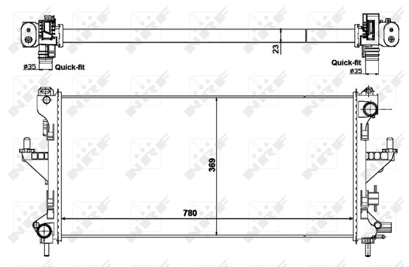 Радіатор основний NRF 58424 ціна, від 116.51 USD