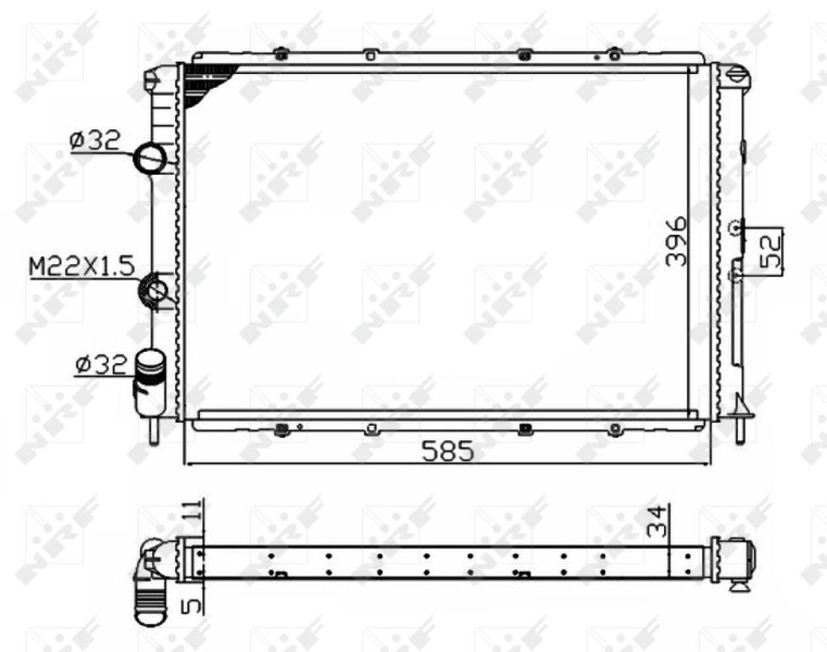 Купити 509503 NRF Радіатор двигуна