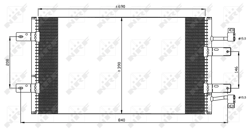 Радіатор кондиціонера 35900 NRF