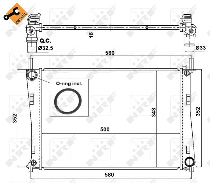 Радіатор охолодження NRF 58274