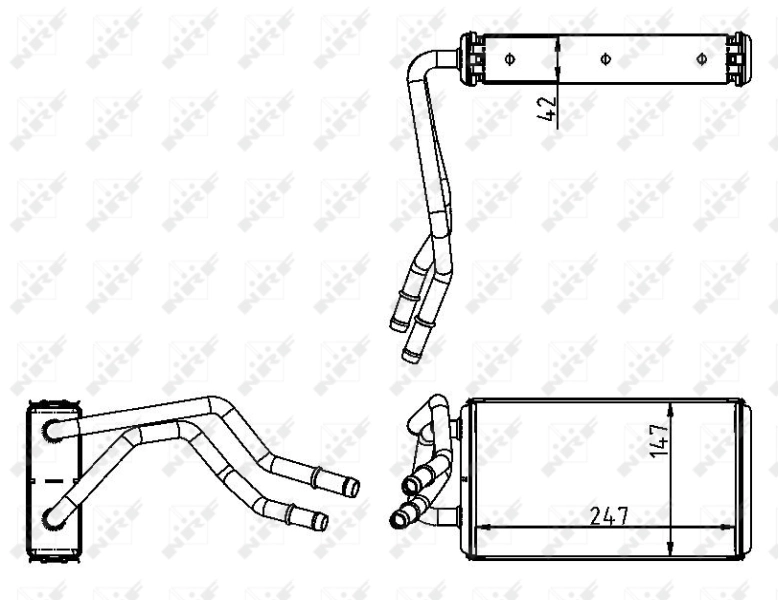 Радіатор пічки (обігрівача) NRF 54227 ціна, від 57.17 USD