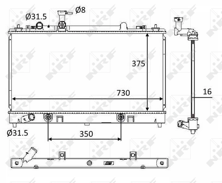 Купити L3R515200C Mazda Радіатор двигуна