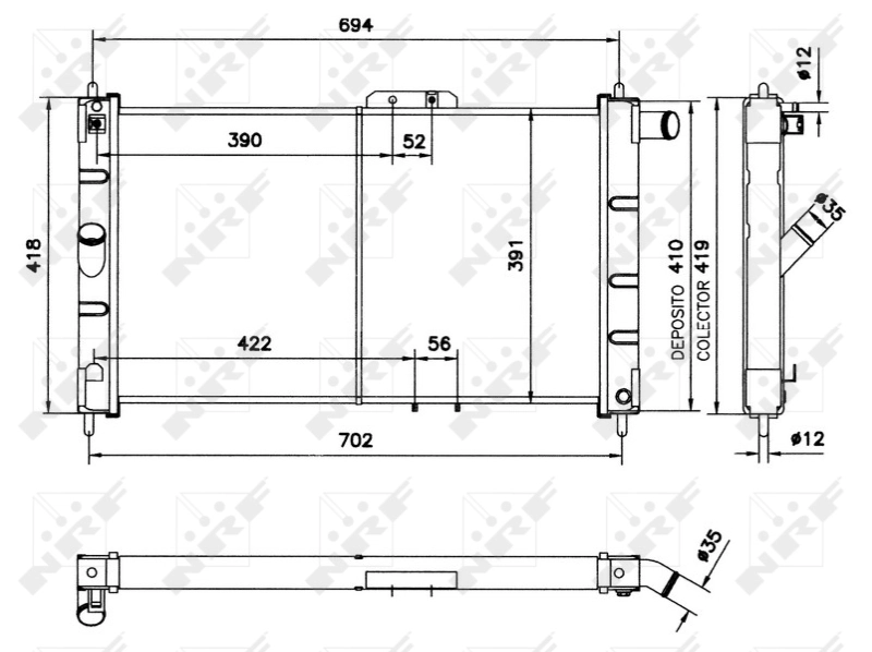 Радіатор основний General Motors 96143947A ціна, від 50.75 USD