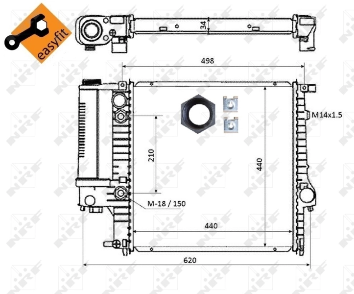 Радіатор 50565 NRF