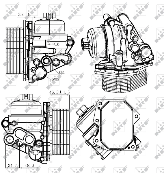 Корпус масляного фільтра 31308 NRF