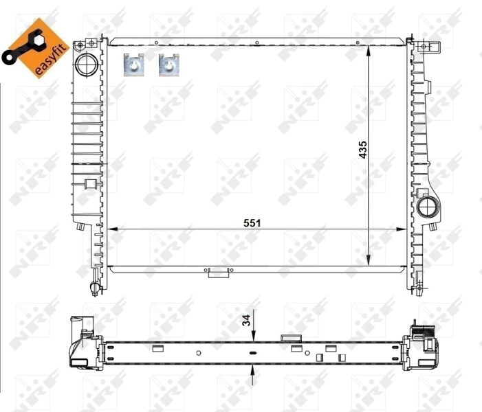 Радіатор охолодження NRF 509558