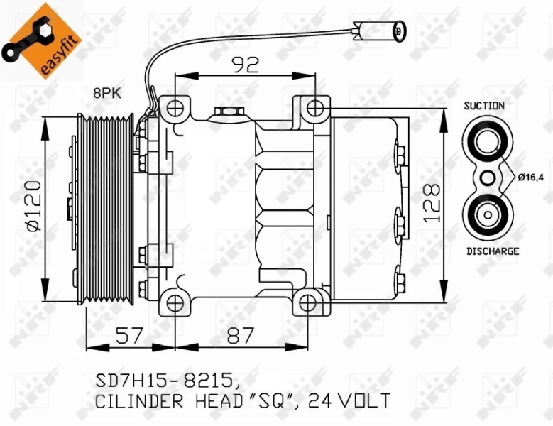 SD7H158215 Sanden Компресор холодоагенту