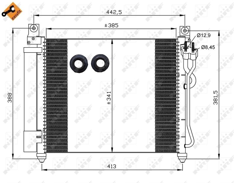 Купити 4106K8C2S Polcar Радіатор системи охолодження кондиціонера