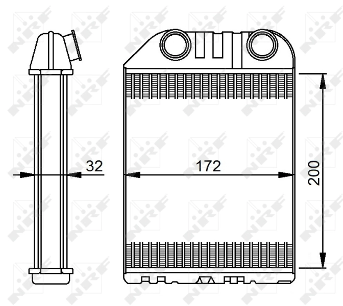 Радіатор обігрівача NRF 54287