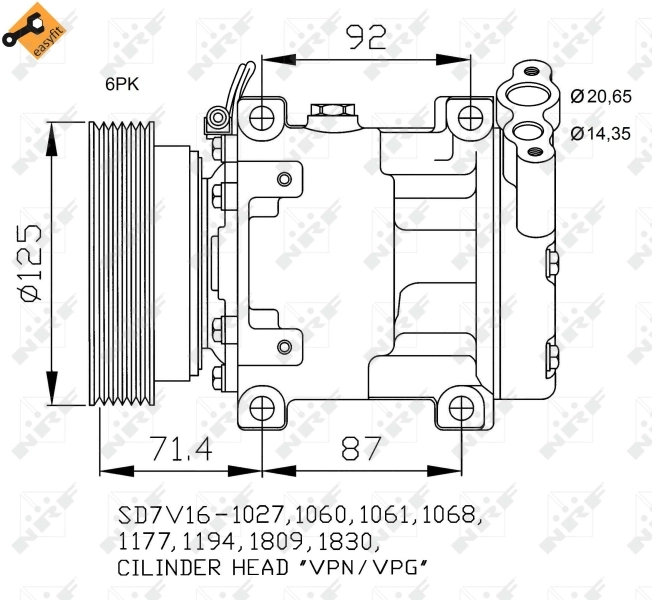 Компресор системи кондиціювання Volvo 1376998 ціна, від 132.32 USD