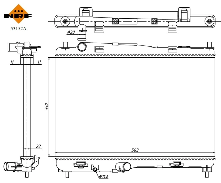 Радіатор 53152A NRF