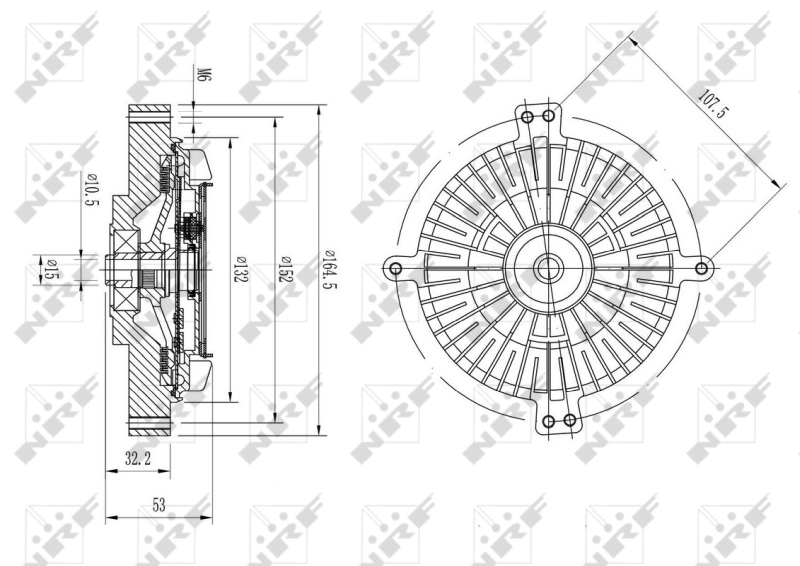 Вискомуфта вентилятора SV6042S Polcar