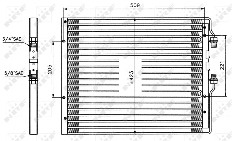 Радіатор кондиціонера 35059 NRF