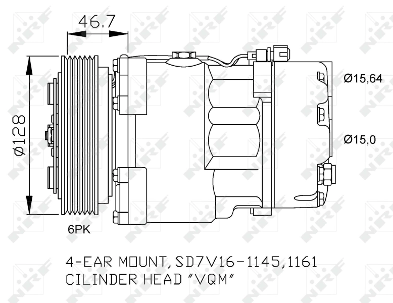 Компресор системи кондиціювання NRF 32489 ціна, від 232.50 USD