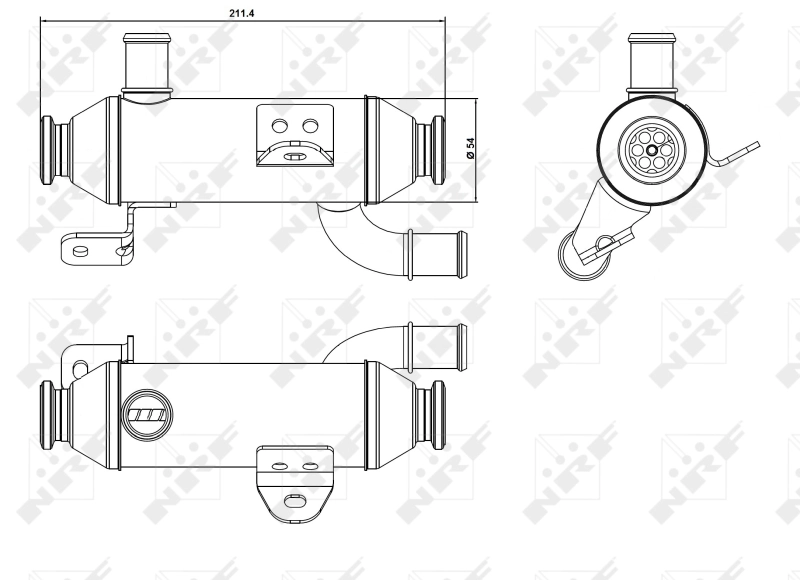 Радіатор системи EGR рециркуляції вихлопних газів 270789 Maxgear
