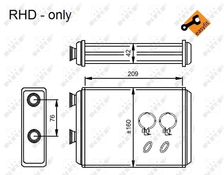Радіатор обігрівача NRF 54224