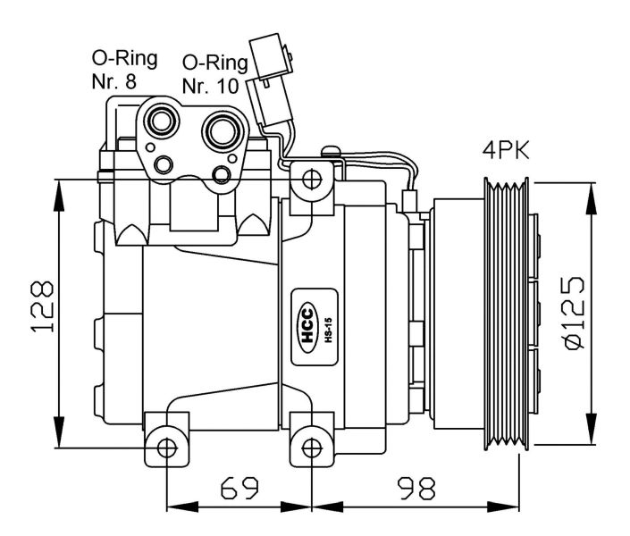 Компресор системи кондиціювання MSG F500VVVAA02 ціна, від 134.42 USD