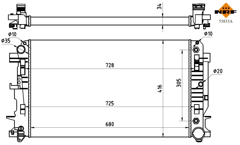 Радіатор 53833A NRF