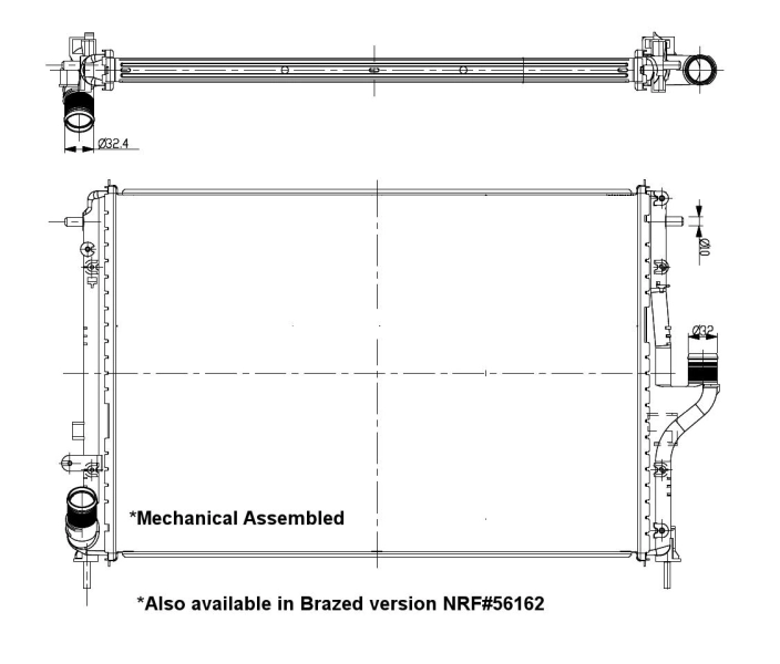 Купити 53092 NRF Радіатор двигуна