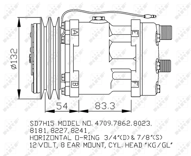 Компресор кондиціонера 56006450 Chrysler