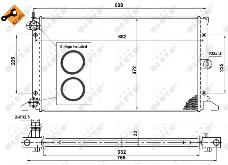 Радіатор охолодження NRF 50592