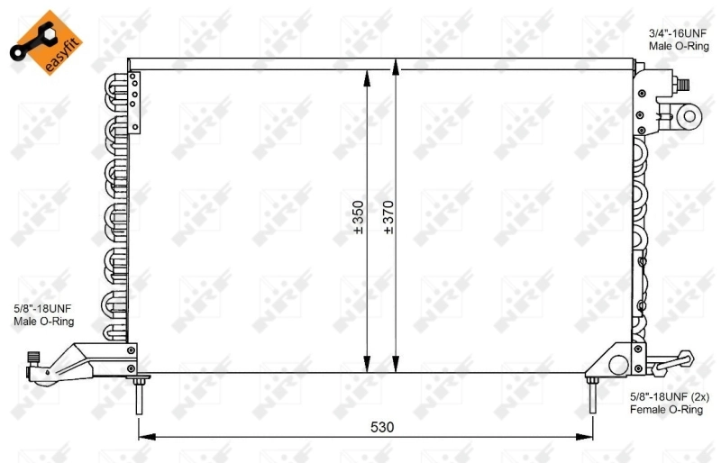 Радіатор охолодження кондиціонера NRF 35027