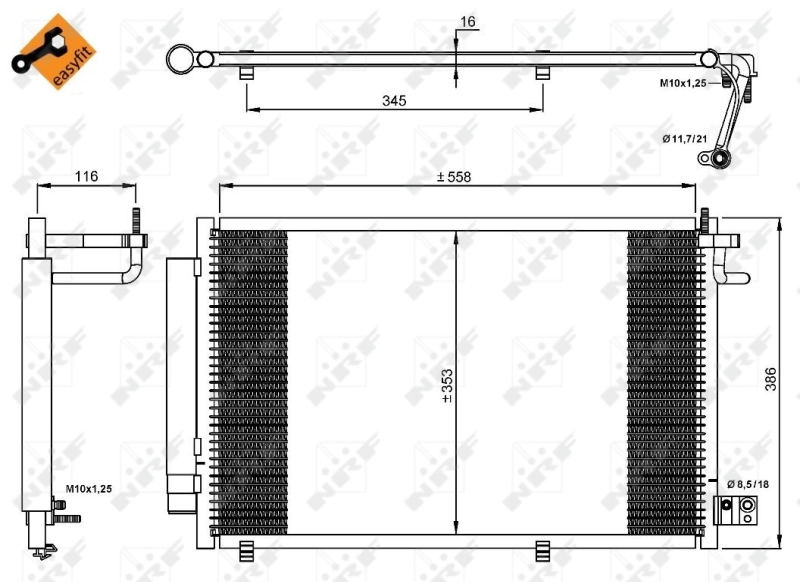 Конденсатор кондиціонера DP Group CS76711 ціна, від 56.64 USD